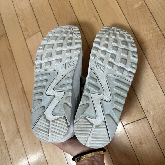 Nike Air Max 90 White with Blue Swoosh Size 9 / 40.5 - Picture 8 of 11